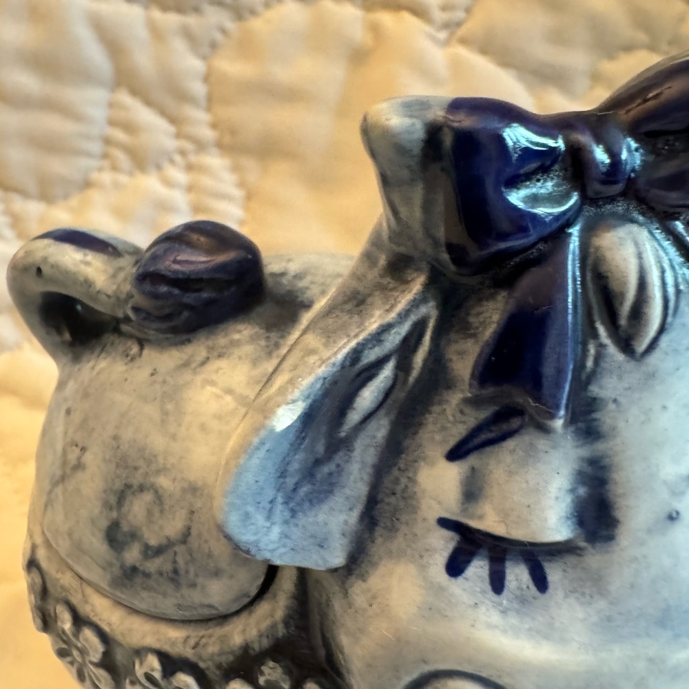 Charming Blue and White Ceramic Cow Creamer Set - Picture 5 of 8